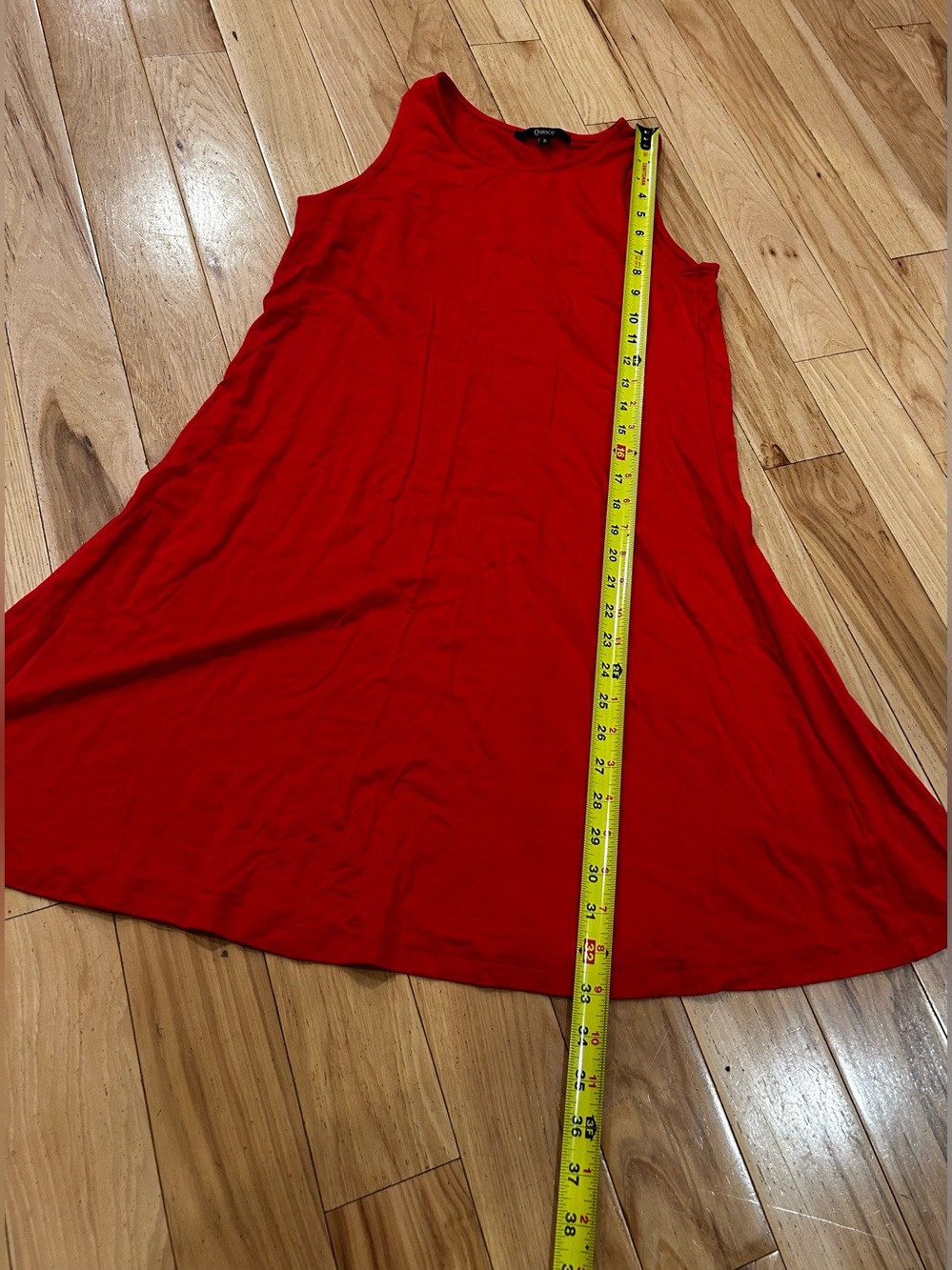 Quince Bright Red Sleeveless Knit Mini Dress - Picture 5 of 6